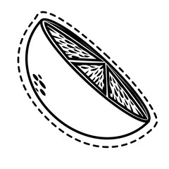 Delicious and fresh lemon fruit, isolated flat icon design vector illustration.