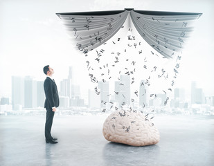 Education concept with businessman