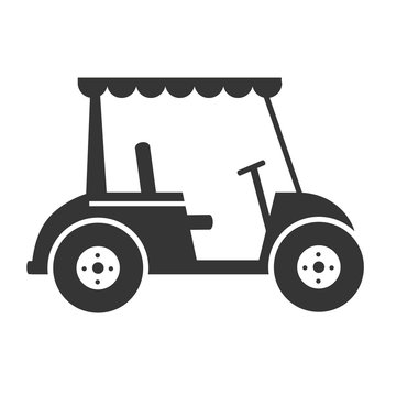 Golf sport isolated flat icon, vector illustration.