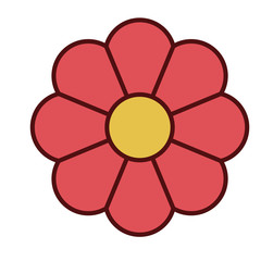 beautiful flower isolated icon design, vector illustration  graphic 