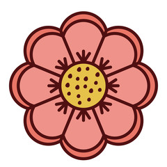 beautiful flower isolated icon design, vector illustration  graphic 