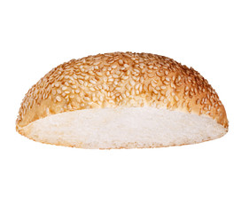 burger bun isolated on white background