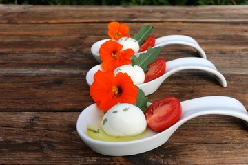 tomaten mozzarella als fingerfood löffelfood