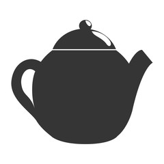 Drink flask jug in black and white colors, isolated flat icon.