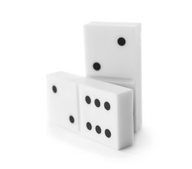Few dominoes, isolated on white