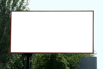 Billboard on city street