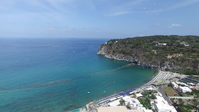 Coastal landscape with beach of Forio, Ischia Island, Italy