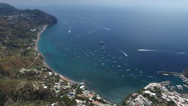 Aerial view of Sant'Angelo in Ischia island in Italy