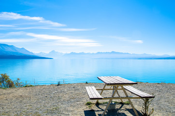 Lake Pukaki in south island New Zealand.