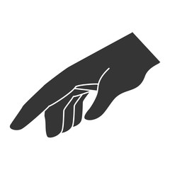 hand sign language, isolated flat icon design