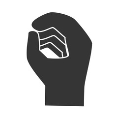 hand sign language, isolated flat icon design