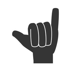 hand sign language, isolated flat icon design