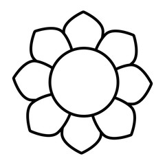Flower floral petal, isolated flat icon design.