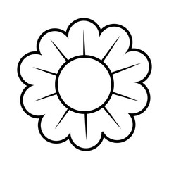 Flower floral petal, isolated flat icon design.
