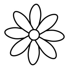 Flower floral petal, isolated flat icon design.