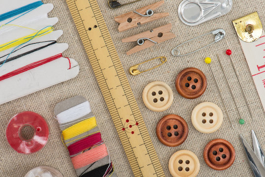 裁縫道具 フラット レイアウト