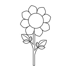 Flower floral present, isolated flat icon design.