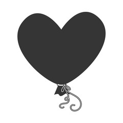 Heart love romantic, isolated flat icon design