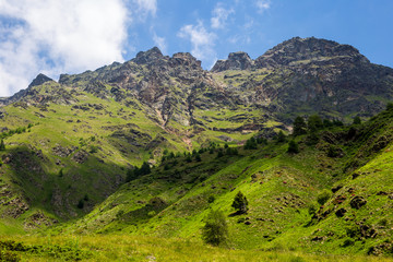 Mountaint top and meadwos - (Ponte di legno, Case di Viso - Ital