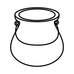 Jug glass ,isolated black and white flat icon design
