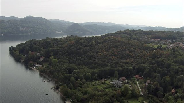 Lake Orta Lakeside Lagna With Houses
