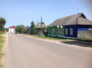 Fototapeta na wymiar улица в деревне