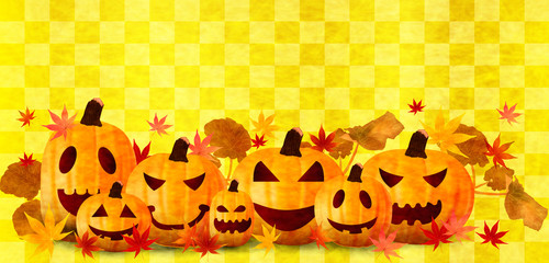 ハロウィン　かぼちゃ　秋　背景