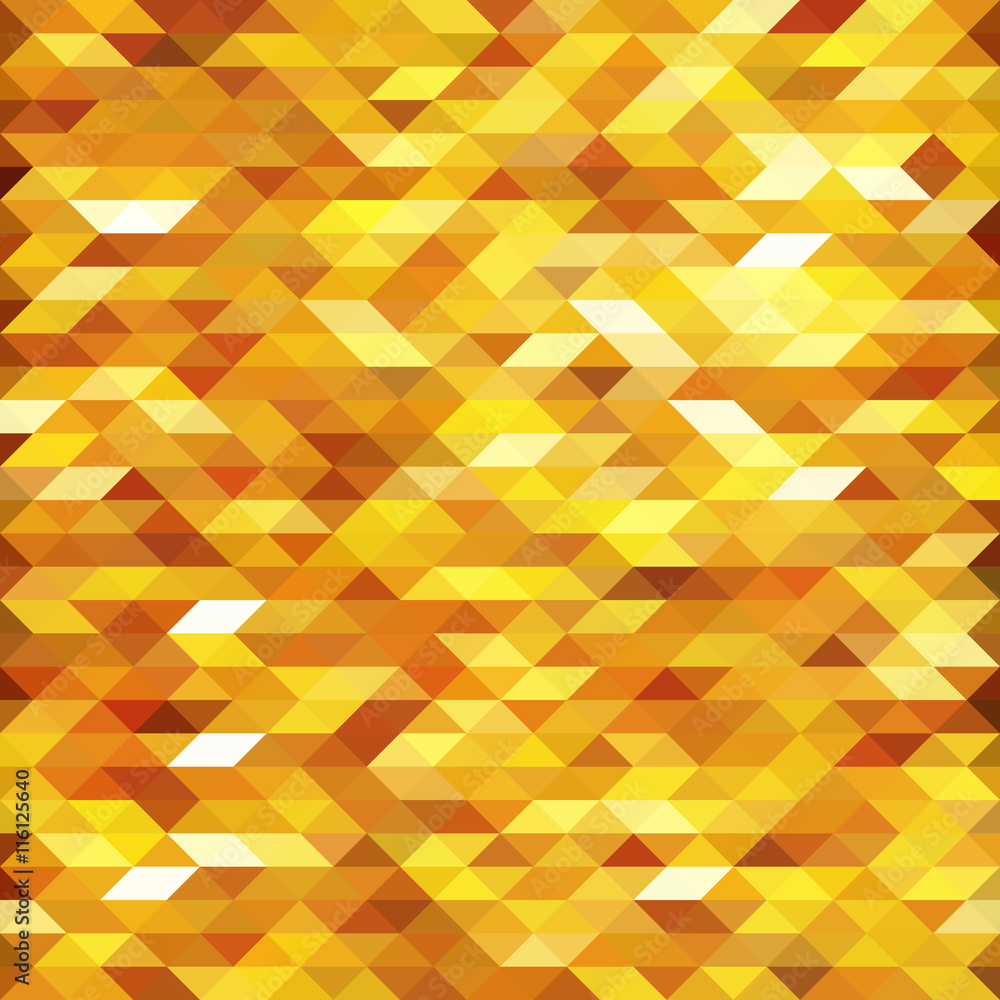 Aufkleber Abstract golden lowpoly designed vector background. Polygonal elements backdrop.