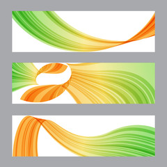 Obraz premium Set banners, wavy shape