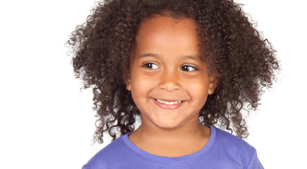 Little african girl with a beautiful expression