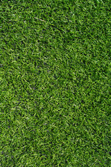 Green soccer field turf texture closeup