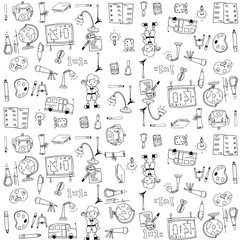 Cute school doodles element