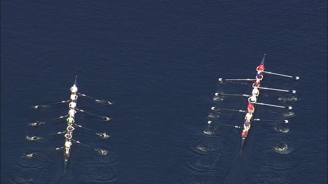 Rowing Eights On Charles River
