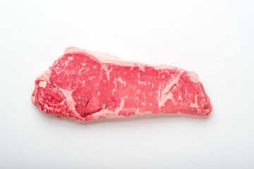 raw new york strip steak