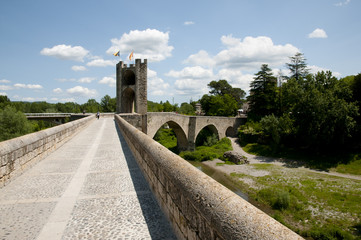 Fototapeta premium Besalu Bridge - Spain