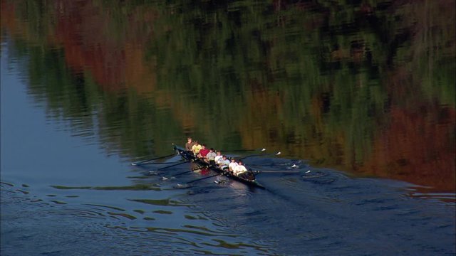 Rowing Eights On Connecticut River