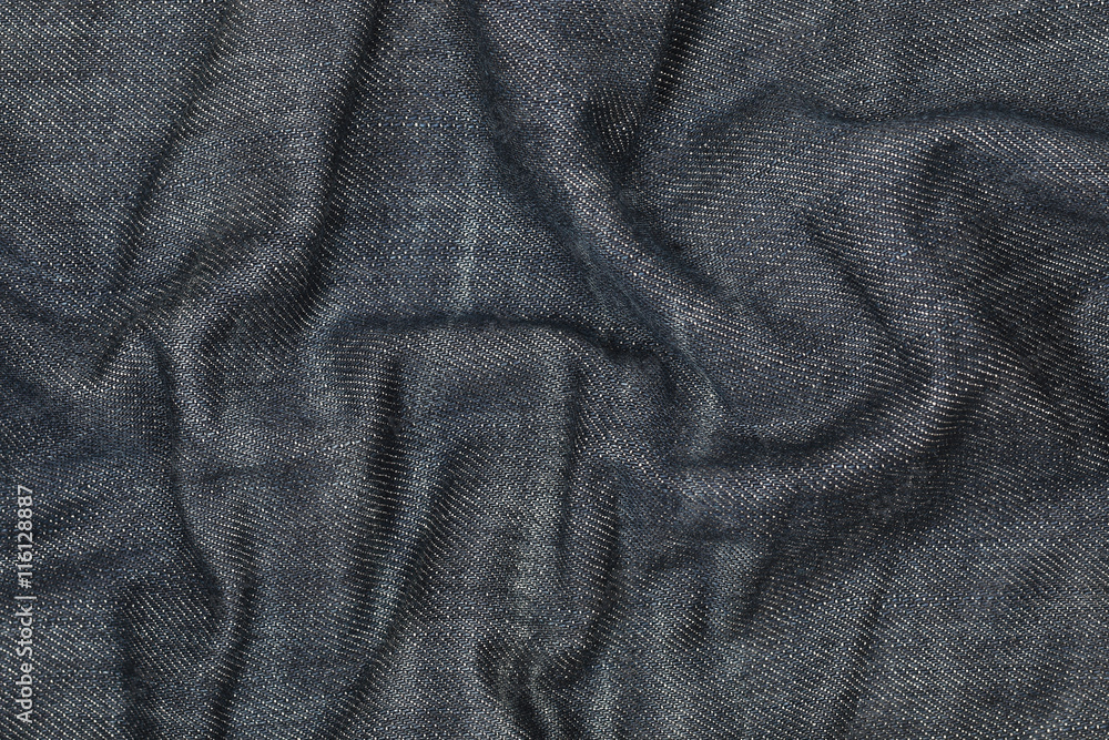 Poster wavy on jeans texture for pattern and background