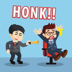 businessman surprised her with a honk