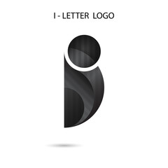 I-letter icon abstract logo design.I-alphabet symbol