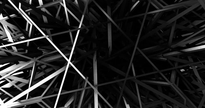 Iron transformer. Polygonal geometric surface. computer generated seamless loop abstract motion background. 4k