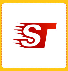 ST Two letter composition for initial, logo or signature