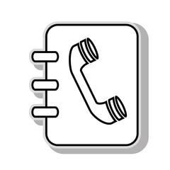Phonebook ,isolated black and white flat icon design