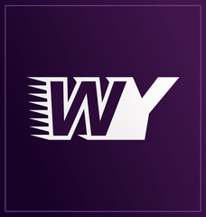 WY Two letter composition for initial, logo or signature