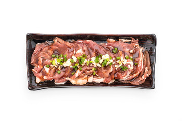 fresh pork sliced with sauce