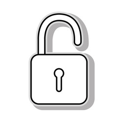 Security padlock isolated flat icon, vector illustration graphic design.