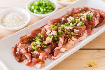 fresh pork sliced