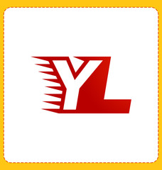 YL Two letter composition for initial, logo or signature