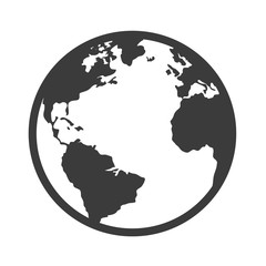 Earth world planet, isolated flat icon design