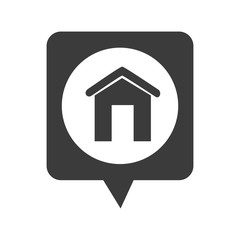 Real estate building, isolated flat icon design