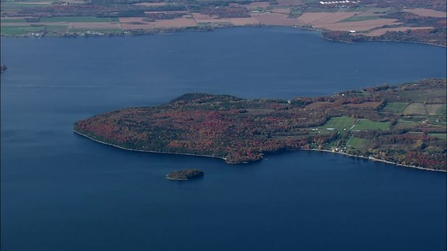 Flight And Pan Across Isle La Motte